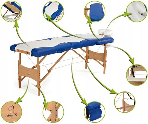 ŁÓŻKO DO MASAŻU STÓŁ KOSMETYCZNY 4-SEGMENTY +TORBA na Arena.pl