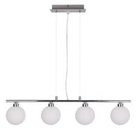 Raisa lampa wisząca chromowy 4x40 G9 klosz biały