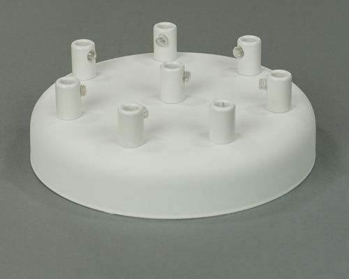 Podsufitka metalowa 8 otworów 135mm kolor biały + biały hamulec na Arena.pl