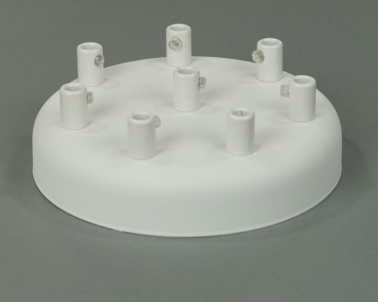 Podsufitka metalowa 8 otworów 135mm kolor biały + biały hamulec zdjęcie 3