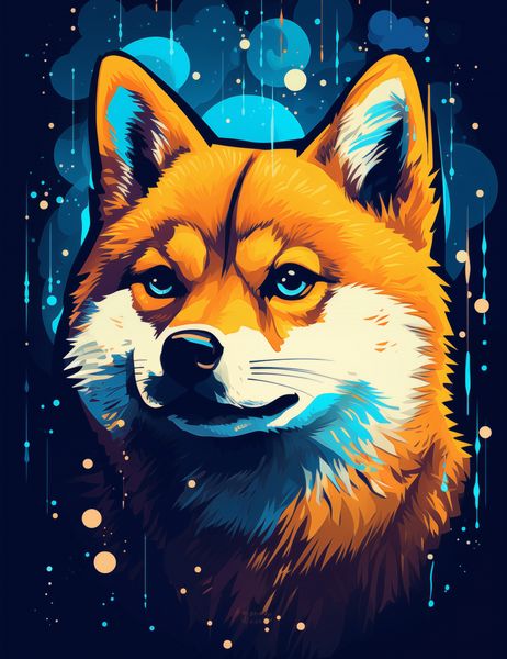Plakat 50x65cm Lisek w Kosmosie zdjęcie 1