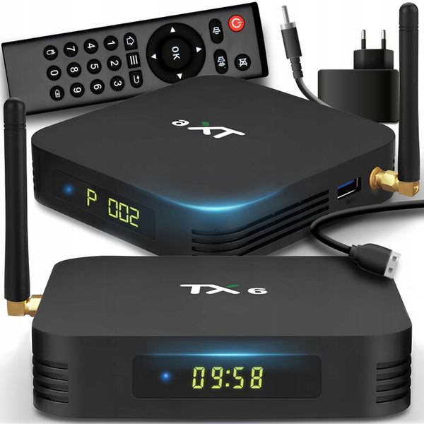 SMART TV BOX TX6 ANDROID 9 PRZYSTAWKA TV KODI 4/32 GB zdjęcie 1