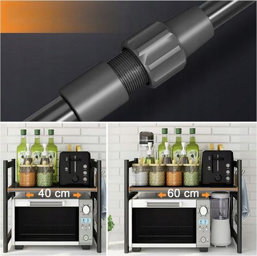 Stojak na mikrofalówkę półka rozsuwana regulacja teleskopowa organizer na Arena.pl