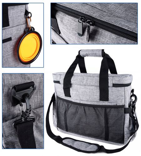 Torba podróżna dla psa miski pojemniki smycz worki na Arena.pl