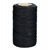 SZNUREK bawełniany czarny 2mm 100g 50m