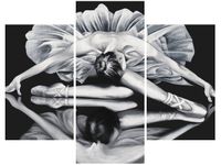 OBRAZ BALLERINA LUSTRZE CZARNO BIAŁY