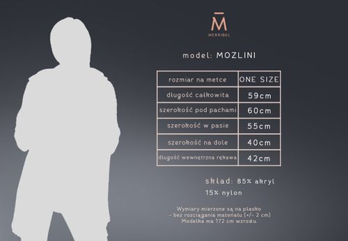 Sweter Mozlini Cream rozmiar - ONE SIZE na Arena.pl