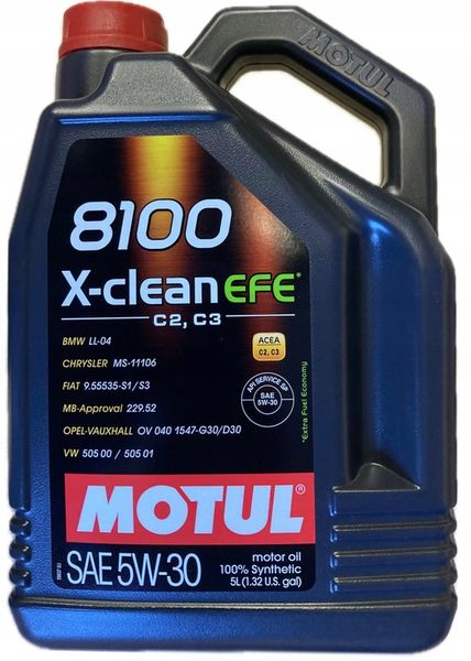 Motul 8100 X-Clean EFE C2/C3 5W30 5L zdjęcie 1