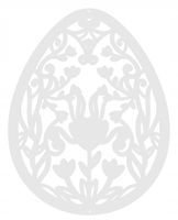 J14 Zawieszka ażur WIELKANOC ozdoba PISANKA jajko białe