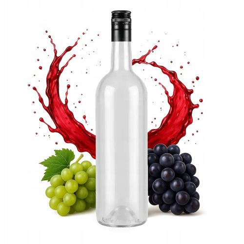 10X Butelki DO WINA 750ml BEZBARWNA butelka na wino 0,75l z zakrętką na Arena.pl