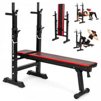 ŁAWKA DO ĆWICZEŃ prosta TRENINGOWA ze STOJAKAMI skośna SKŁADANA do 270KG