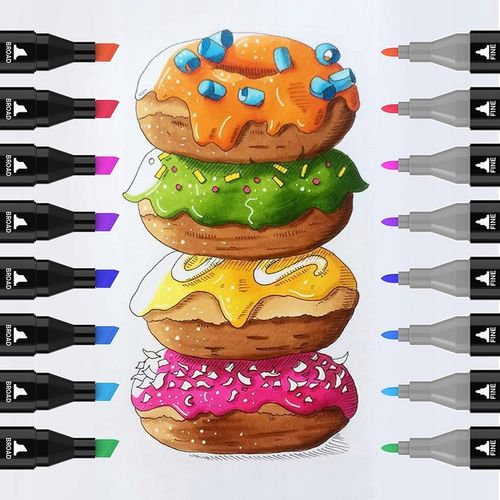 MARKERY ALKOHOLOWE 168 SZT Flamastry Mazaki Pisaki Dwustronne Pro + TORBA na Arena.pl