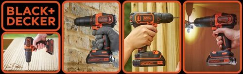 Black Decker Wiertarko wkrętarka udarowa 18V BDCHD18K1B2 2x 2,0Ah 40Nm na Arena.pl
