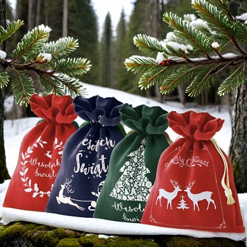 Torba worek torebka prezenty prezent prezentowy świąteczny Święta 30X45 4pc na Arena.pl