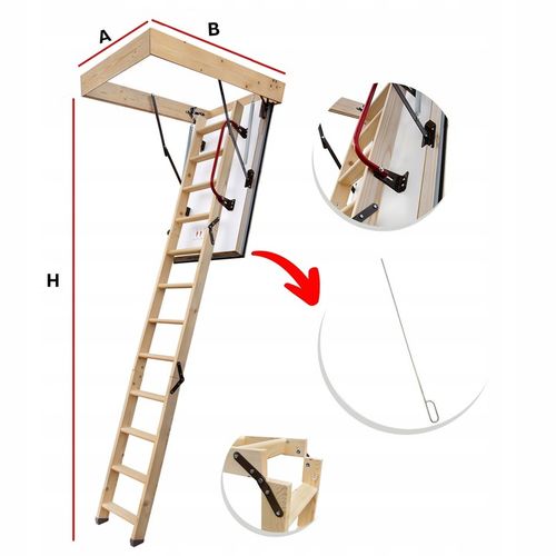 Schody Strychowe NORDIC 0,44 W/m2K 120x80 Dodatkowa Uszczelka Wkręty na Arena.pl