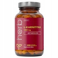 HERB L-KARNITYNA 1000mg 100vcaps METABOLIZM ODCHUDZANIE REDUKCJA