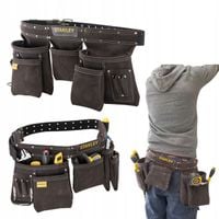 STANLEY 80-113 SKÓRZANY PAS MONTERSKI NA NARZĘDZIA NARZĘDZIOWY 3 KIESZENIE