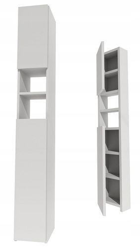 Szafka łazienka słupek łazienkowa stojąca wąska regał półka biały na Arena.pl