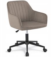 Krzesło biurowe MARIA3 velvet pasy taupe fotel obrotowy do gabinetu