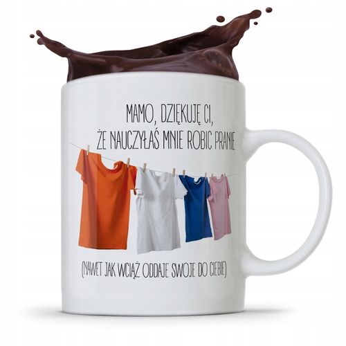 Kubek Dla Mamy Dziękuję Ci Że Nauczyłaś Mnie Z Nadrukiem Ze Zdjęciem na Arena.pl