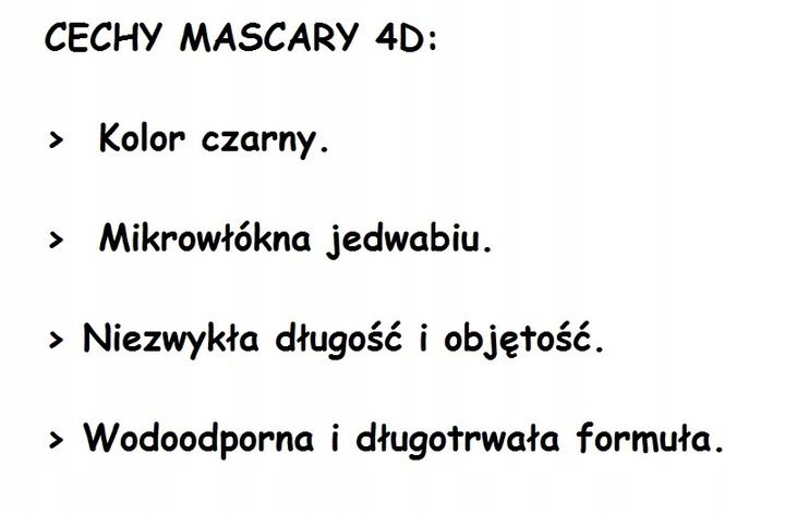 4D TUSZ DO RZĘS Jedwab wydłużający MASKARA mascara zdjęcie 3