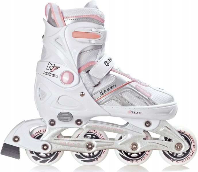 Rolki Regulowane RAVEN Pulse White/Pink 37-40 zdjęcie 9