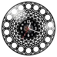 Zegar ścienny z płyty winylowej Geometria 420.14