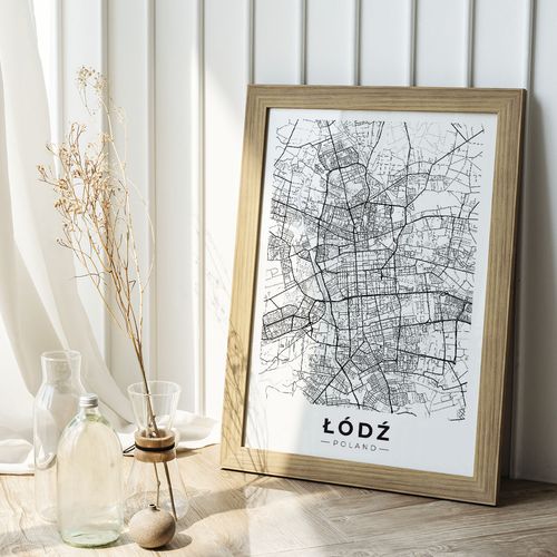 Plakat mapa miasta Łódź plan miasta 40x50 cm na Arena.pl
