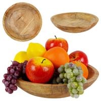 Miska Drewniana Kosz na Owoce Warzywa Sałatki Przekąski Dania Potrawy 1,5L