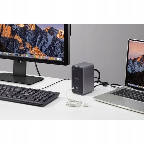 Stacja dokująca USB C HUB ADAPTER RJ45 Przejściówka HDMI do 4 monitorów na Arena.pl