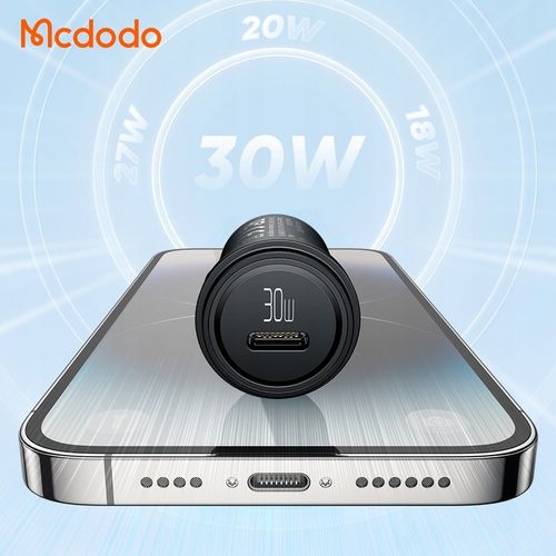 MCDODO SZYBKA ŁADOWARKA SAMOCHODOWA DO TELEFONU USB-C LED + KABEL LIGHTNING na Arena.pl