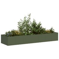 Doniczka Oliwkowo-zielona 280x80x40 cm Stal