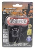 EOT021 LAMPKA LED ROWEROWA NA TYŁ USB 120 lumenów 5trybów  POLARIS
