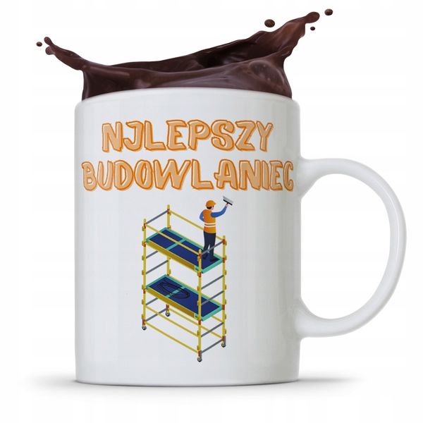Kubek Budowlańca Majstra Najlepszy Budowlaniec Z Nadrukiem Ze Zdjęciem zdjęcie 1