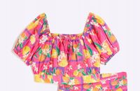 Różowy/żółty -River Island Bandana Rara BLUZA 11/12Y