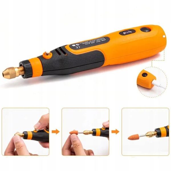 MINI ELEKTRYCZNA SZLIFIERKA WIERTARKA ELEKTRYCZNA POMARAŃCZOWA zdjęcie 3