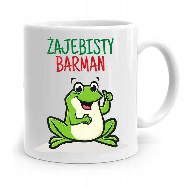 Kubek Prezent Dla Barmana Żajebisty Barman Z Nadrukiem Ze Zdjęciem zdjęcie 1