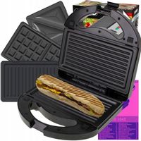 Opiekacz 3w1 Gofrownica Grill elektryczny Do kanapek Gofrów Panini 1000W