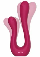 xocoon sync sensation vibrator podwojny, silikonowy, 10 trybow, fioletowy