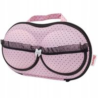 Stylowe etui na bieliznę biustonosz podróż różowe Kontri E1001