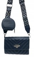 Victoria J. - torebka przeszycia pszczoła pasek BOHO granatowy VJ-942