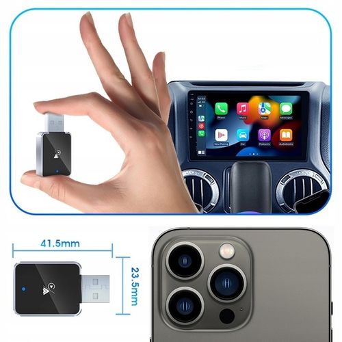 BEZPRZEWODOWY ADAPTER ANDROID AUTO CARPLAY 2W1 IPHONE USB USB-C na Arena.pl