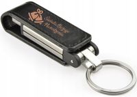 pamiątka ekoskóra pendrive z grawerem święta bożego narodzenia czarny 16 GB