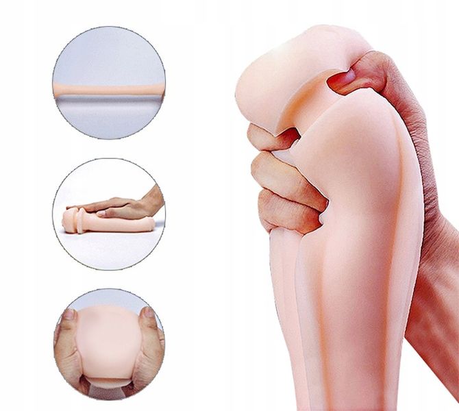 Podwójny Wibrujący Masturbator Męski Pochwa Anus zdjęcie 5