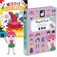 Magnetyczna Układanka Kostiumy Dziewczynka Magnetibook Janod 3+ + GRATIS