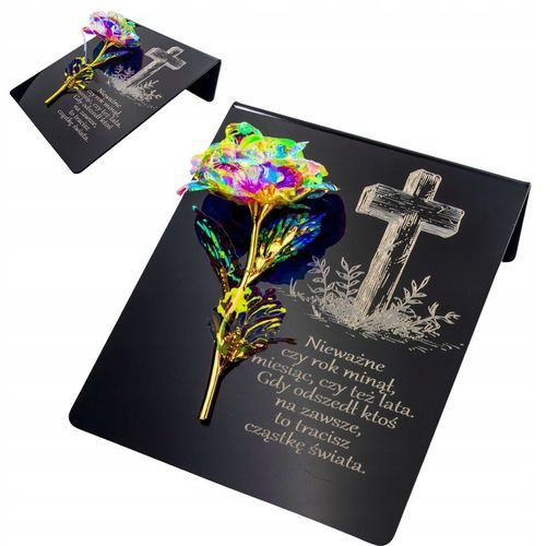 PIĘKNY ZNICZ GRAWER na cmentarz WIECZNA RÓŻA DLA BABCI I DZIADKA MAMY TATY na Arena.pl