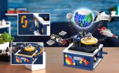 KLOCKI UKŁAD ZIEMIA PLANETA RUCHOMY KOSMOS RAKIETY SAMOLOT LED 554szt 6w1
