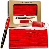 zestaw portfel+długopis+brelok ptn zde-06 red