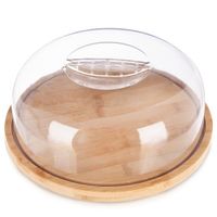Deska do serwowania bambusowa z pokrywką okrągła 26 cm