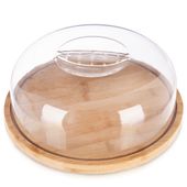 Deska do serwowania bambusowa z pokrywką okrągła 26 cm